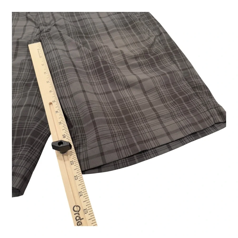 Nike Golf Shorts Men 38 Grey Plaid Tour Performance Dri-FIT Activewear